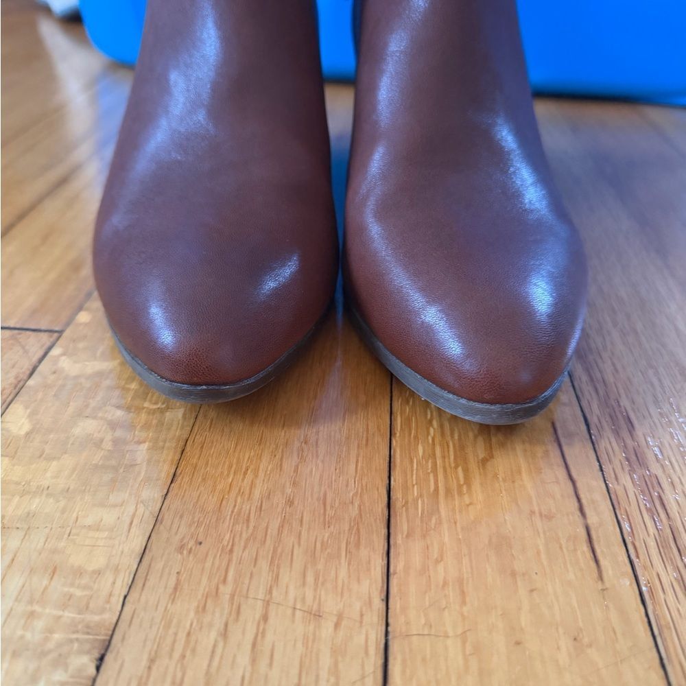 FRYE Judith Double Zip Leather Ankle Boots in Whiskey Brown size 9 - Picture 8 of 10